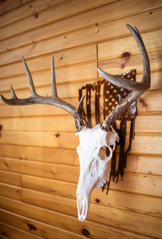American Flag European Skull Mount Hanger