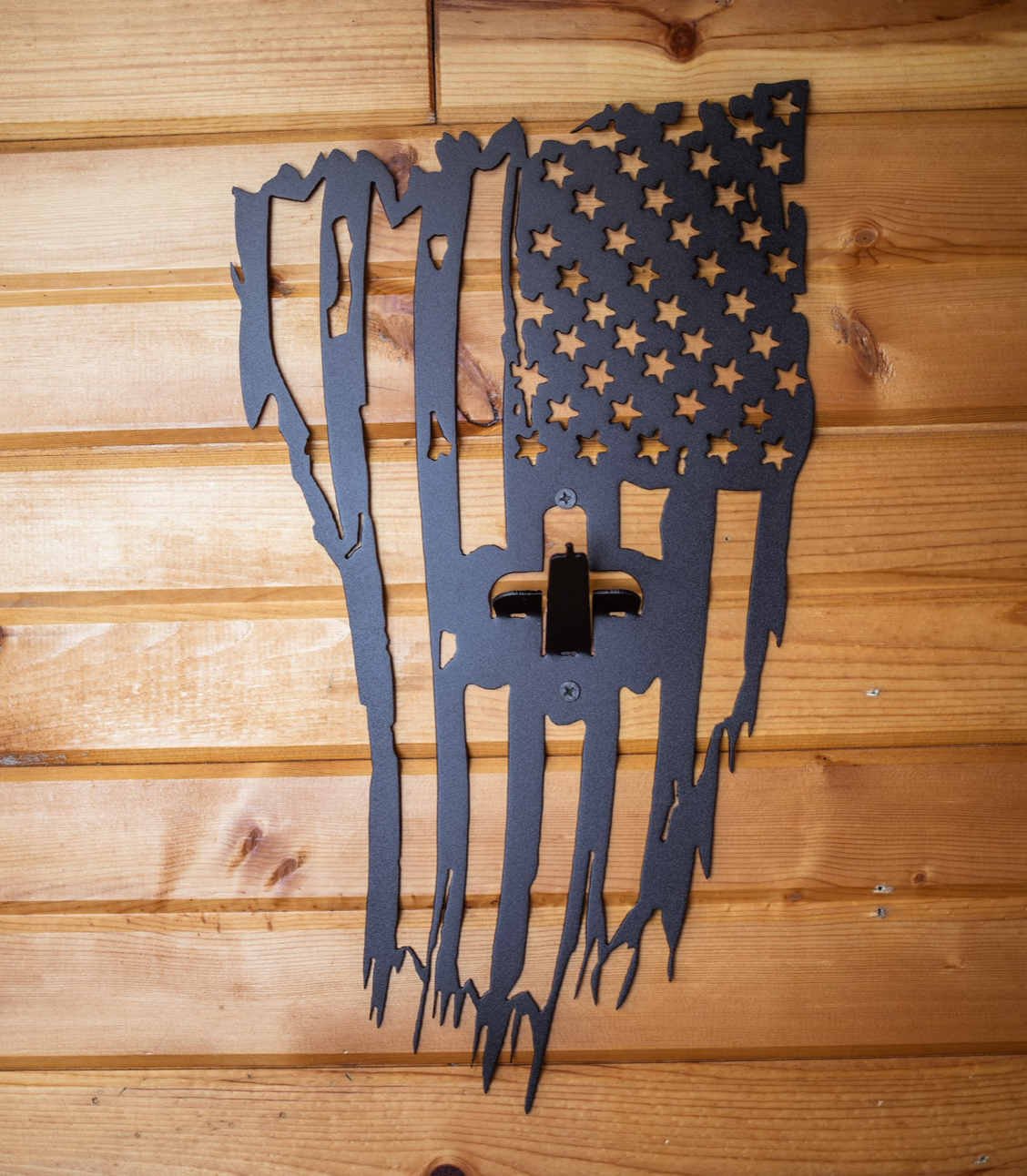 American Flag European Skull Mount Hanger